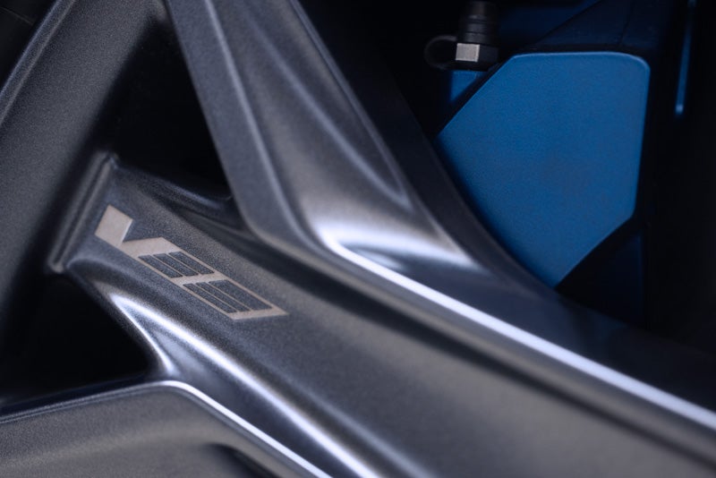 Close-up of the 2026 OPTIQ-V Brembo Performance Front Brakes | Tom Naquin Cadillac in Elkhart IN